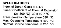 Heat Resistant Glass Specifications